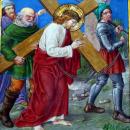 5 Szymon Cyrenejczyk pomaga krzyz dzwigac Jezusowi, kolegiata, Lidzbark Warmiński